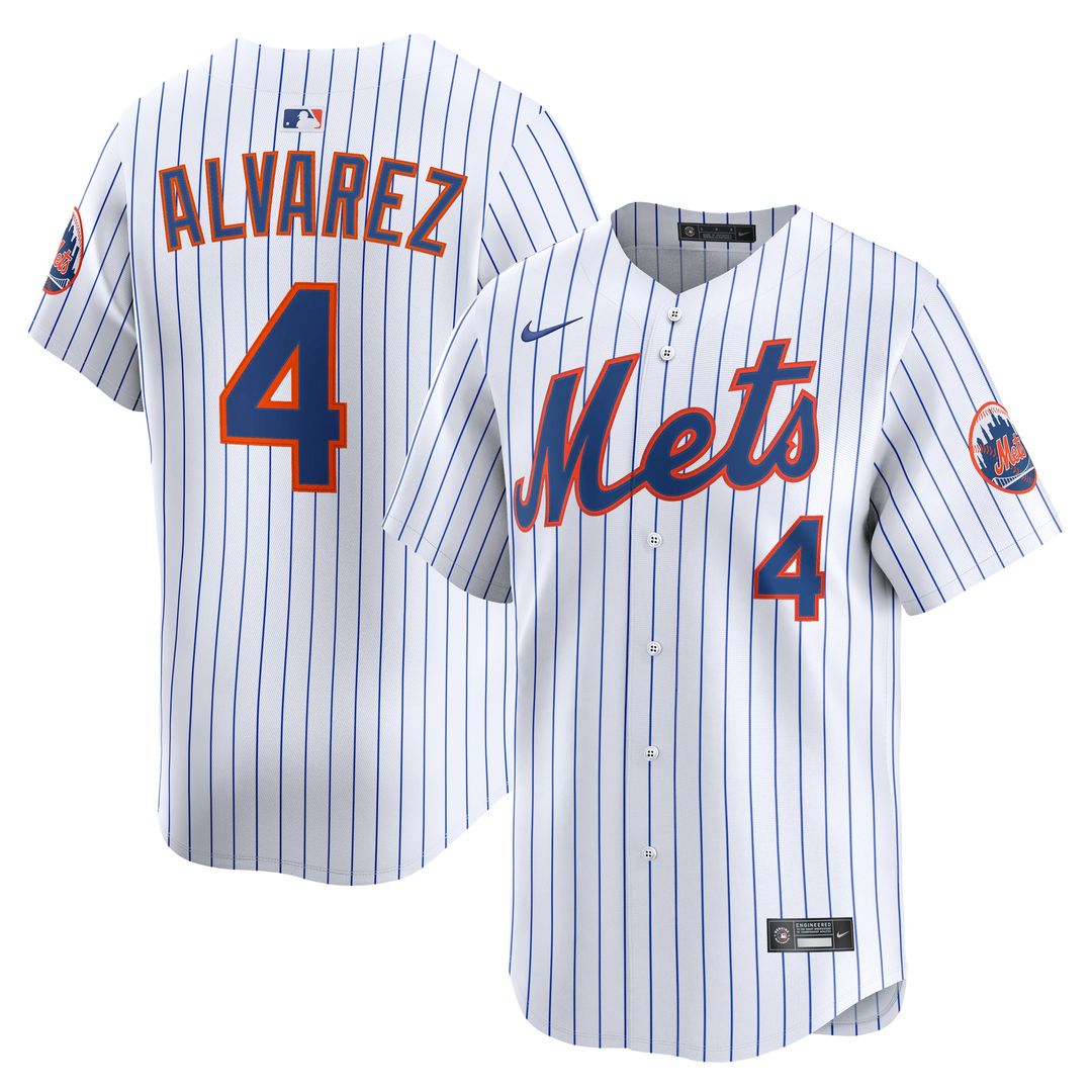 New York Mets Francisco Alvarez Nike Home Limited Player Jersey - White
