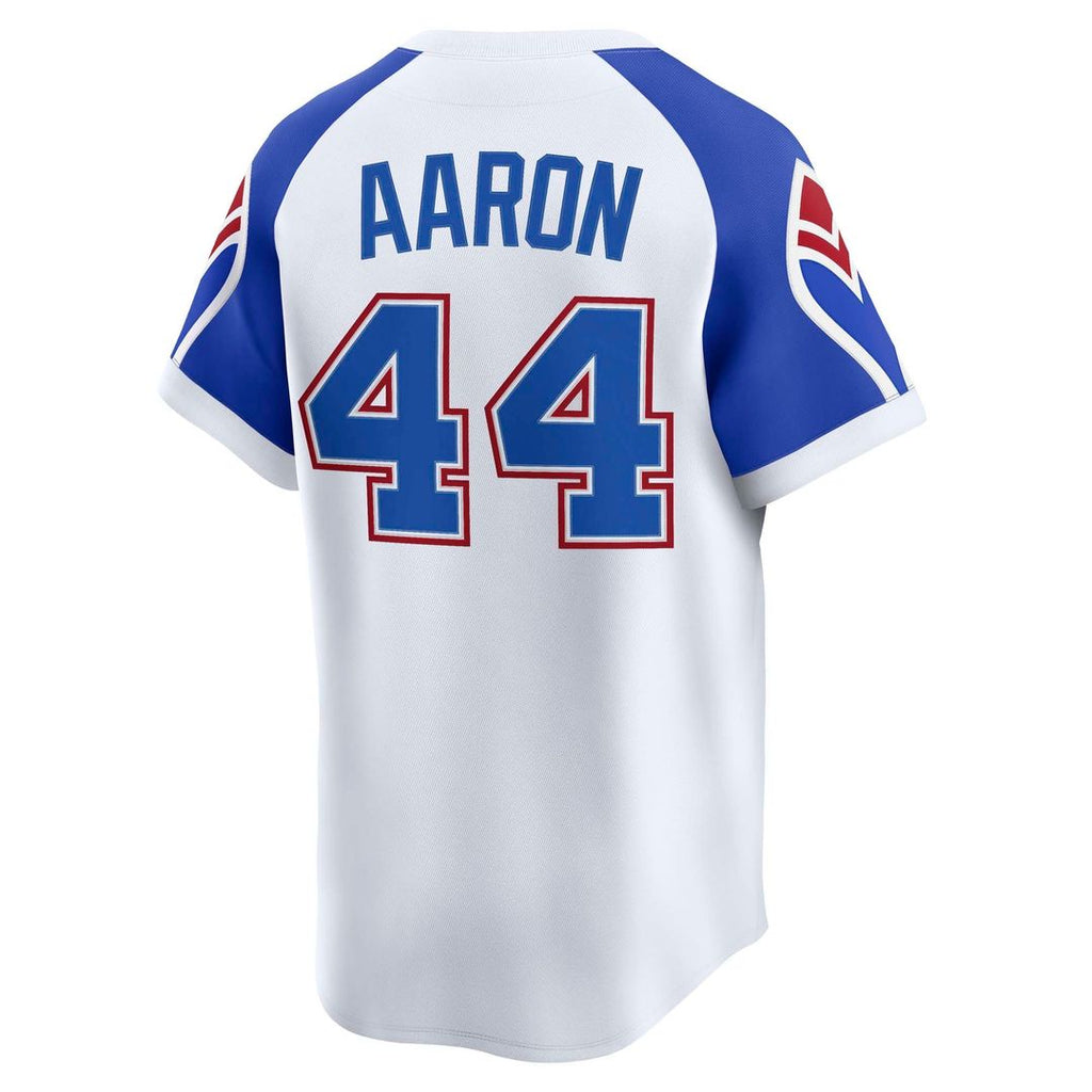Atlanta Braves Hank Aaron Nike Throwback Cooperstown Limited Jersey - White