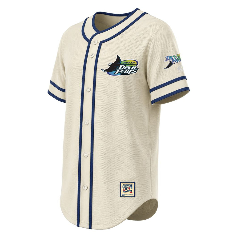 Tampa Bay Rays Stitches Throwback Fashion Jersey - Natural