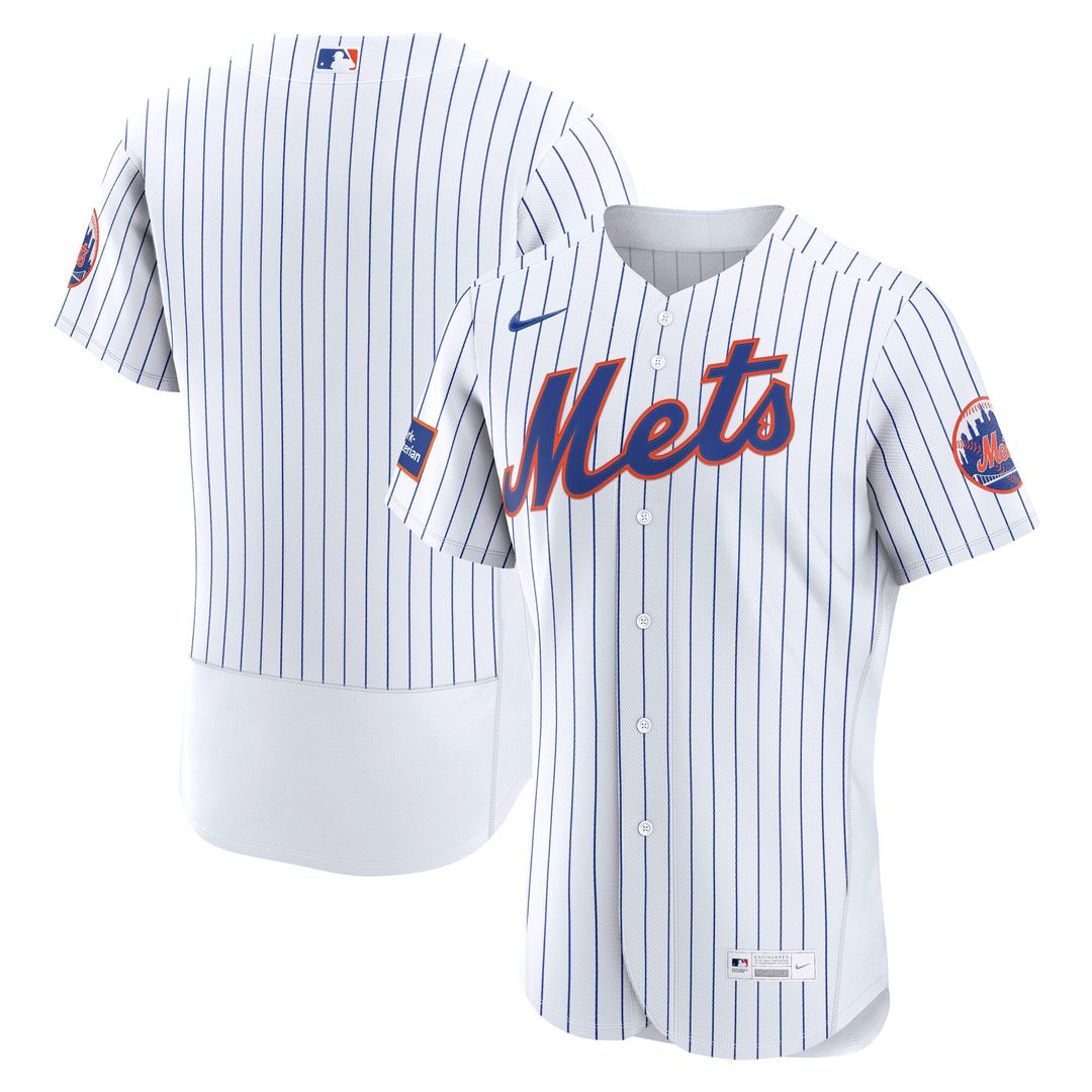 New York Mets Nike Alternate Authentic Sponsor Patch Jersey - Black