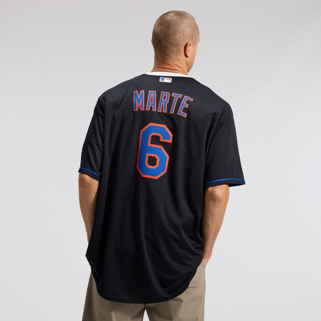 New York Mets Starling Marte Nike Alternate Replica Jersey - Black