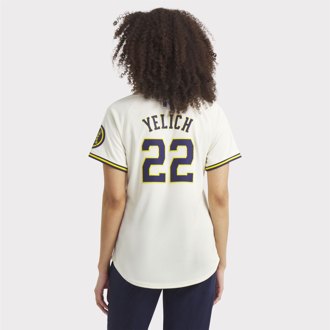 Milwaukee Brewers Christian Yelich Nike Women's Home Limited Player Jersey - Cream