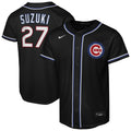 Chicago Cubs Seiya Suzuki Nike Youth Fashion Replica Player Jersey - Black