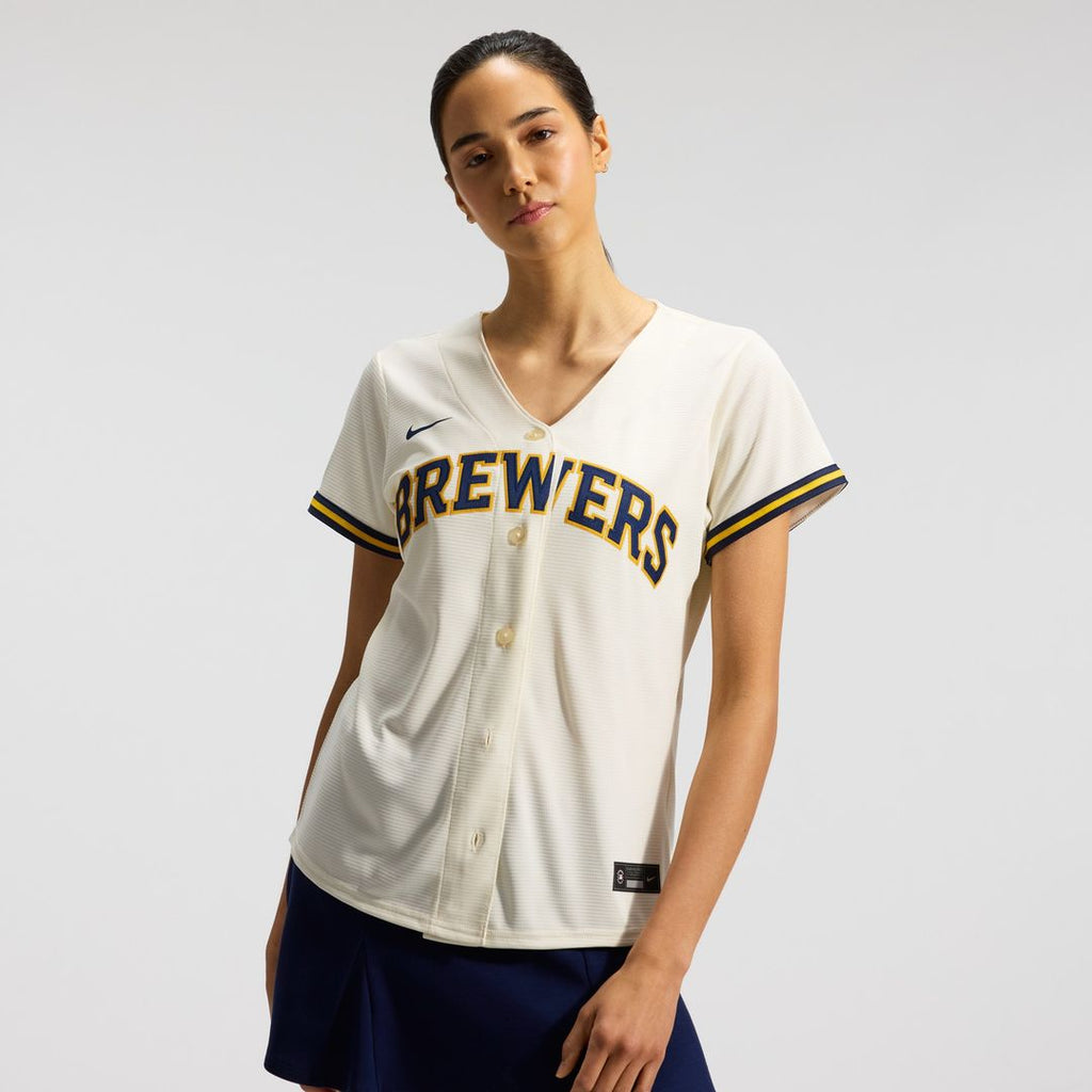 Milwaukee Brewers Sal Frelick Nike Women's Home Replica Jersey - Cream