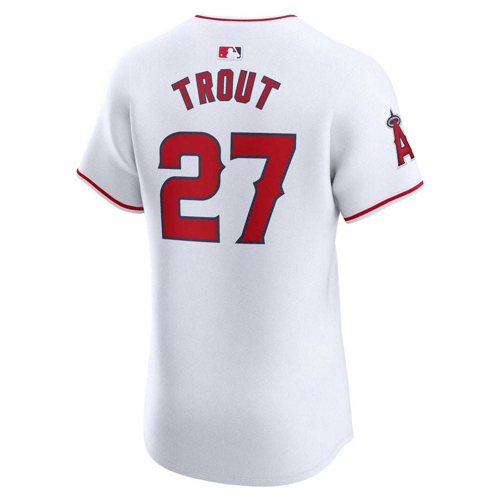 Los Angeles Angels Mike Trout Nike Home Elite Player Jersey - White