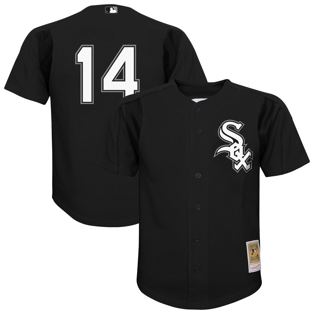 Chicago White Sox Paul Konerko Mitchell & Ness Youth Mesh Batting Practice Jersey - Black