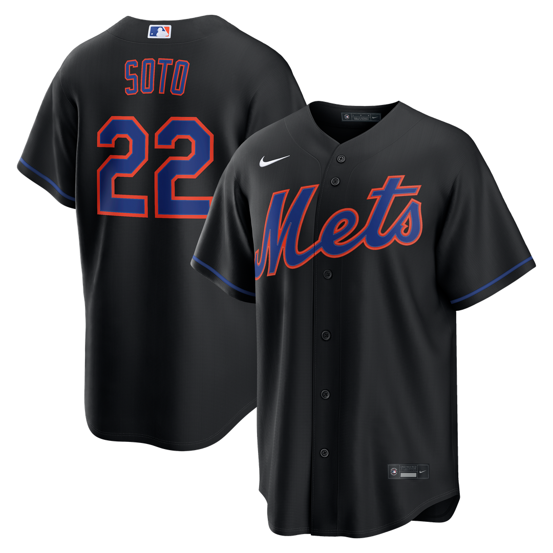 New York Mets Juan Soto Nike Alternate Replica Jersey - Black