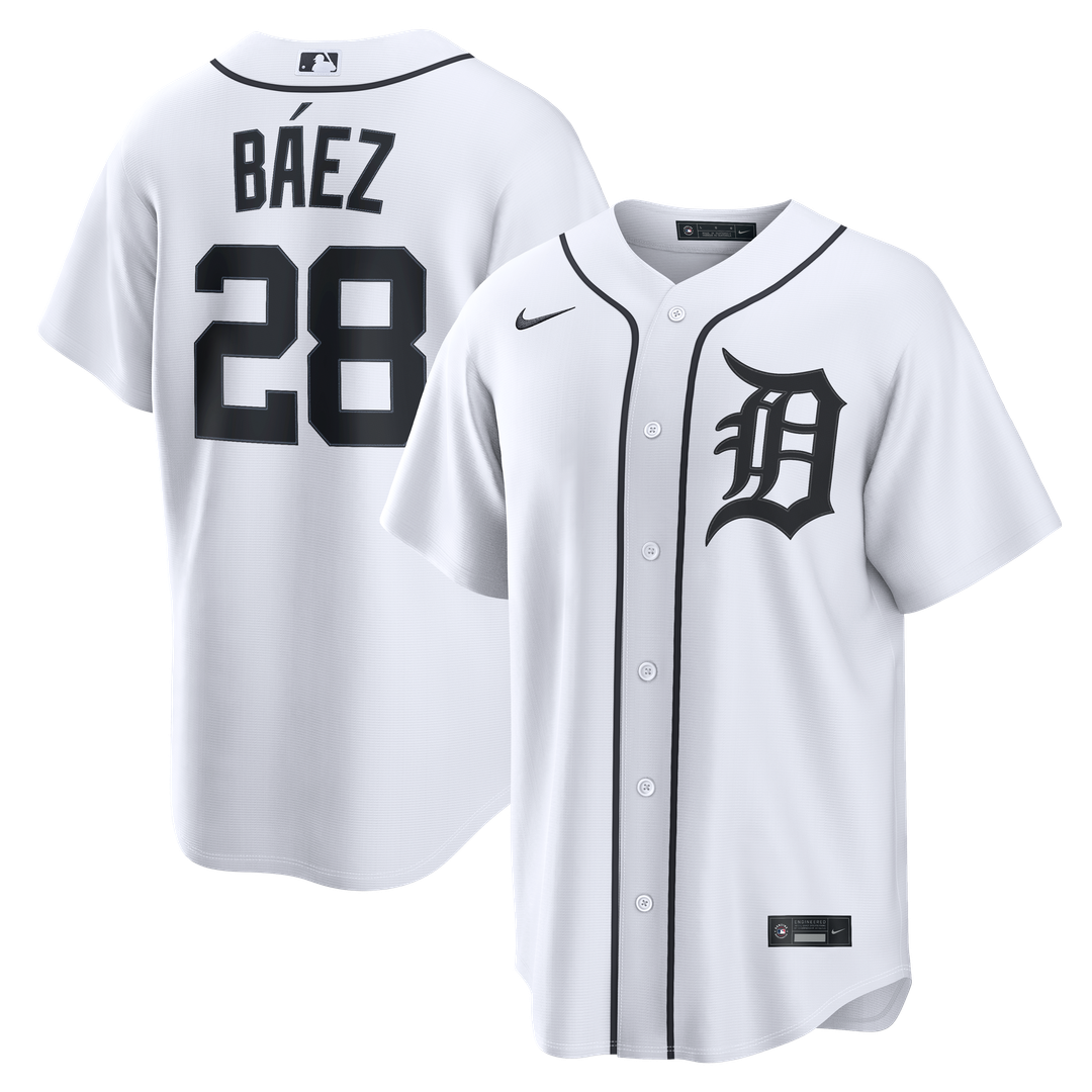 Detroit Tigers Javier Báez Nike Home Replica Jersey - White