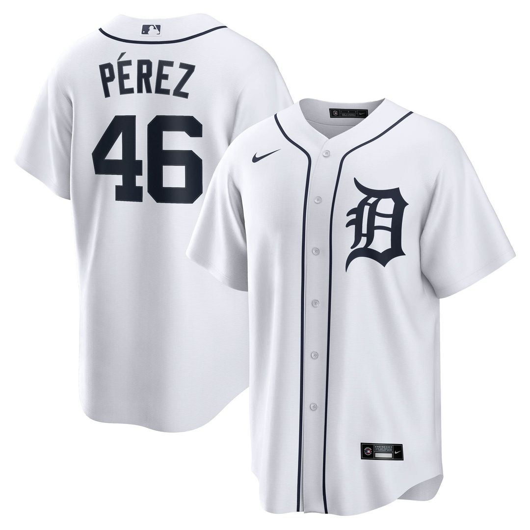 Detroit Tigers Wenceel Pérez Nike Home Replica Jersey - White
