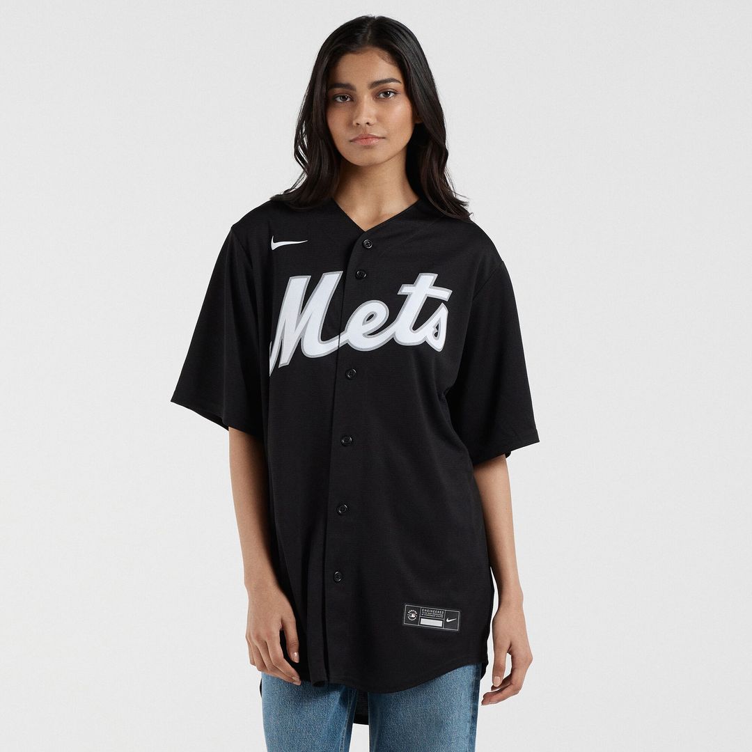 New York Mets Francisco Lindor Nike Replica Player Jersey - Black