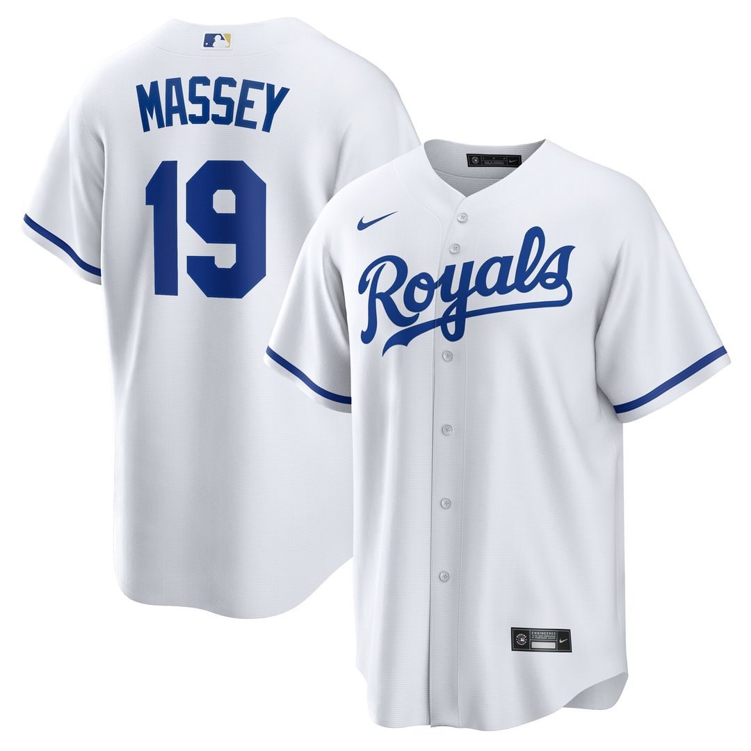 Kansas City Royals Michael Massey Nike Home Replica Jersey - White