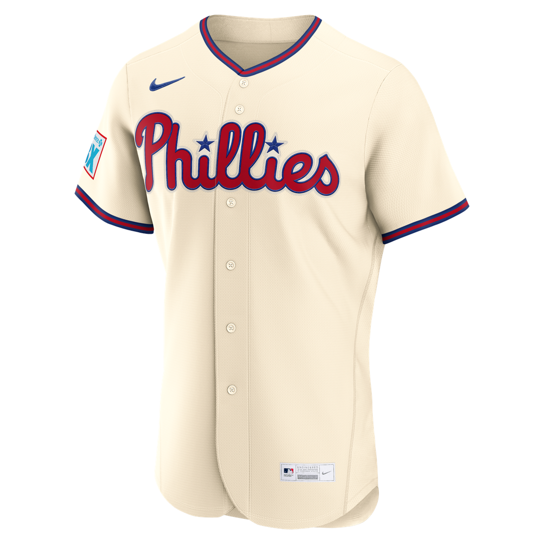 Philadelphia Phillies Bryce Harper Nike Alternate Authentic Sponsor Patch Jersey - Light Blue