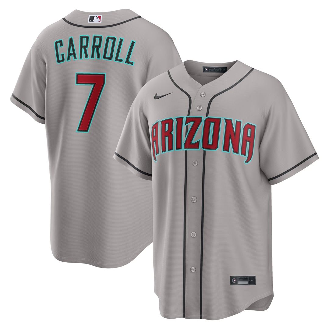 Arizona Diamondbacks Corbin Carroll Nike Road Replica Jersey - Gray