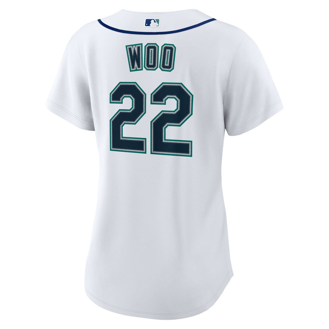 Seattle Mariners Bryan Woo Nike Women's Home Replica Jersey - White