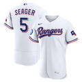 Texas Rangers Corey Seager Nike Home Authentic Sponsor Patch Jersey - White