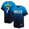 Philadelphia Phillies Trea Turner Nike City Connect Limited Jersey - Blue