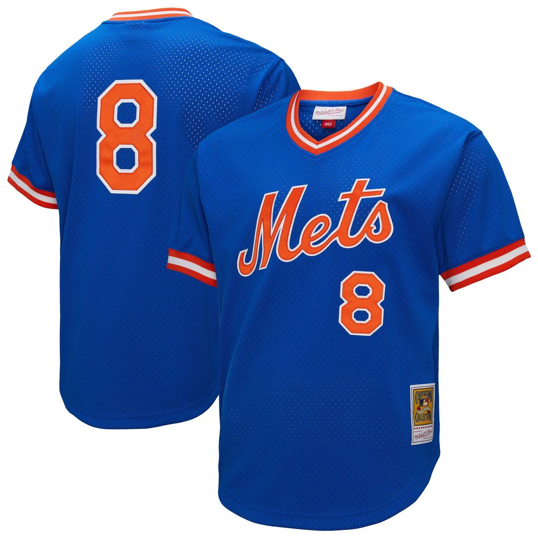 New York Mets Gary Carter Mitchell & Ness Big & Tall Cooperstown Mesh Batting Practice Jersey - Royal