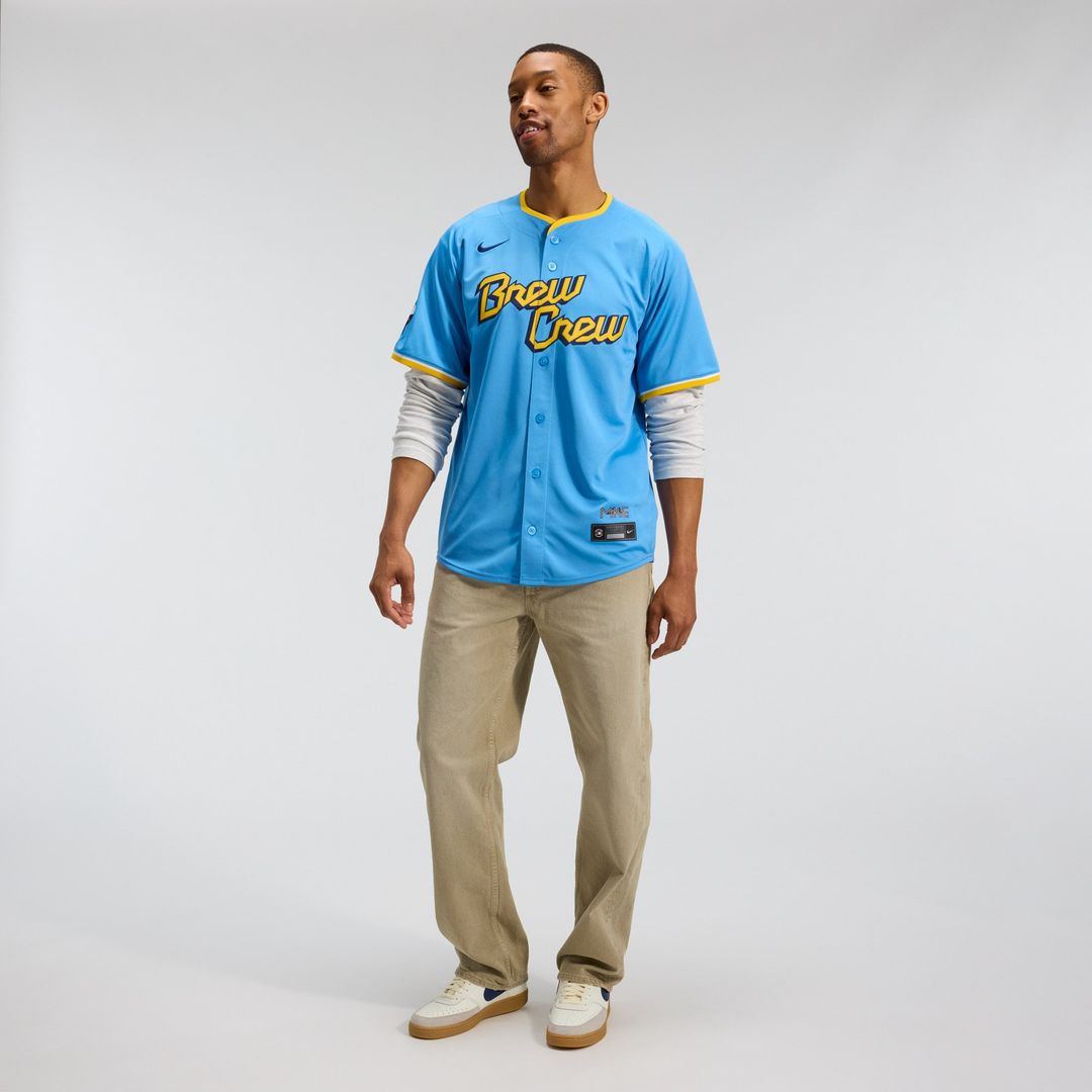 Milwaukee Brewers Nike City Connect Limited Jersey - Light Blue