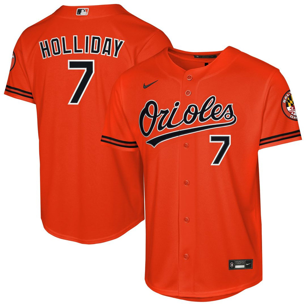 Baltimore Orioles Jackson Holliday Nike Youth Alternate 2 Stadium Player Jersey - Orange