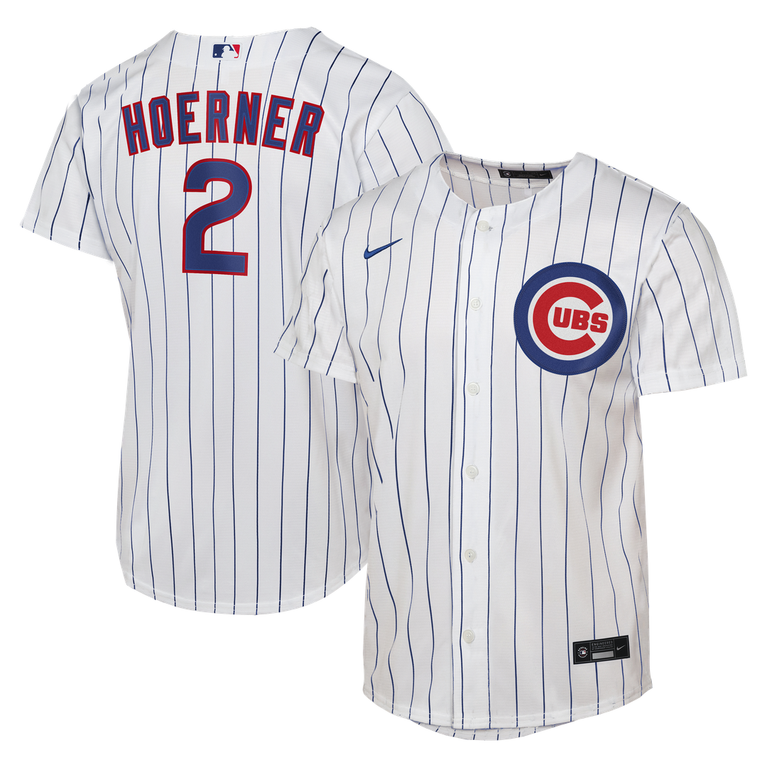 Chicago Cubs Nico Hoerner Nike Youth Home Replica Jersey - White