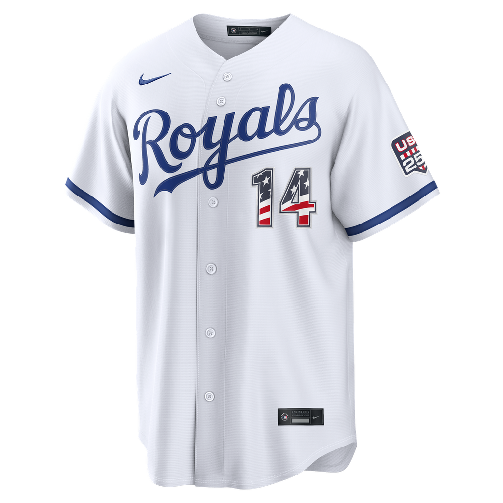 Kansas City Royals Jac Caglianone Nike USA 250 Fourth of July Home Stadium Jersey - White