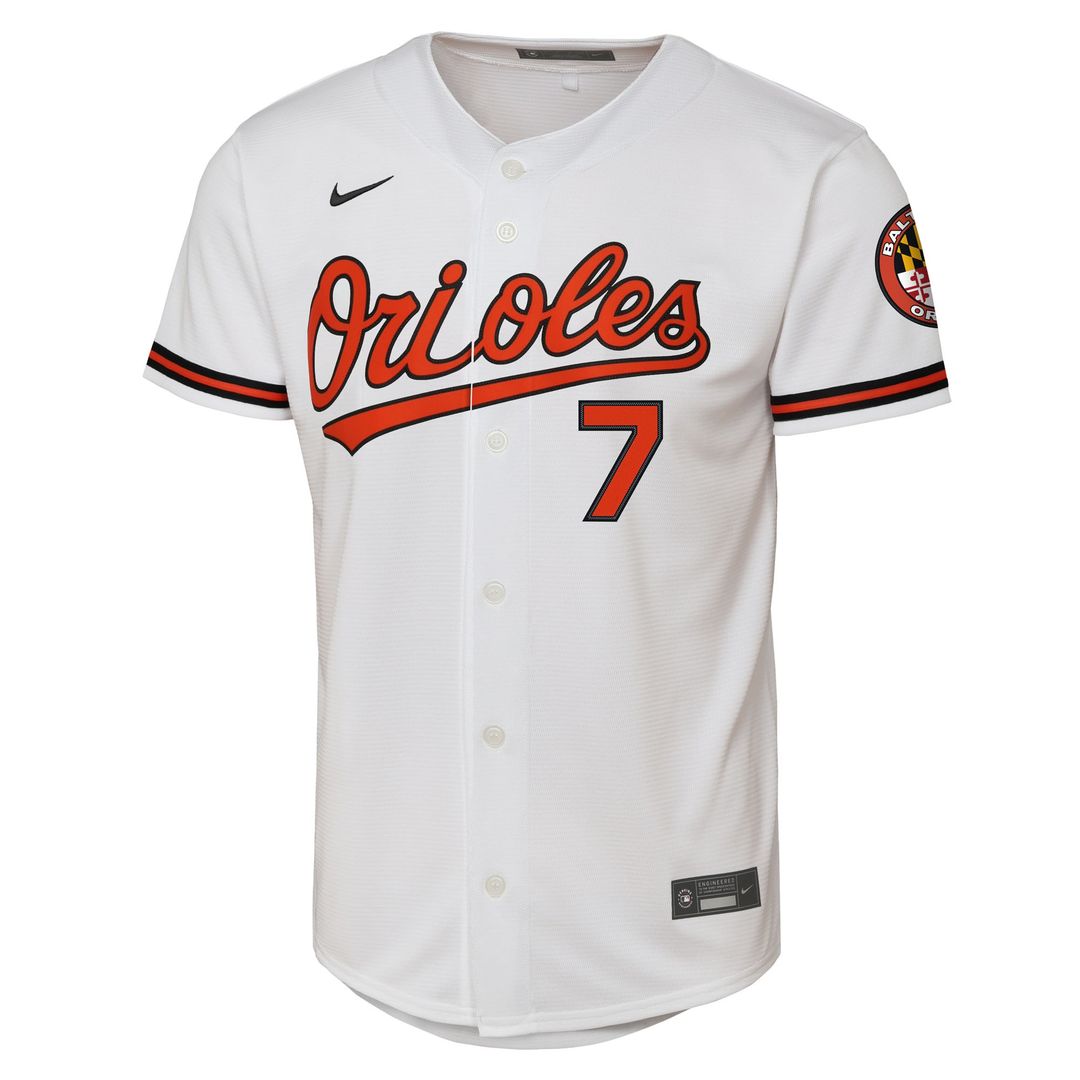 Baltimore Orioles Jackson Holliday Nike Youth Home Stadium Player Jersey - White