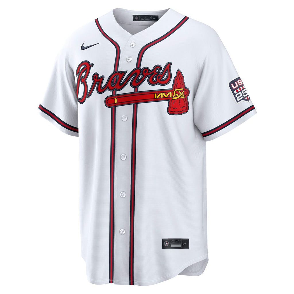 Atlanta Braves Ronald Acuña Jr. Nike USA 250 Fourth of July Home Stadium Jersey - White