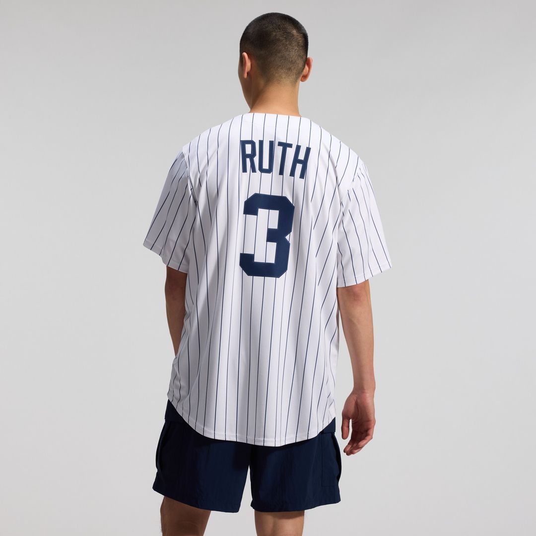 New York Yankees Babe Ruth Nike Throwback Cooperstown Limited Jersey - White