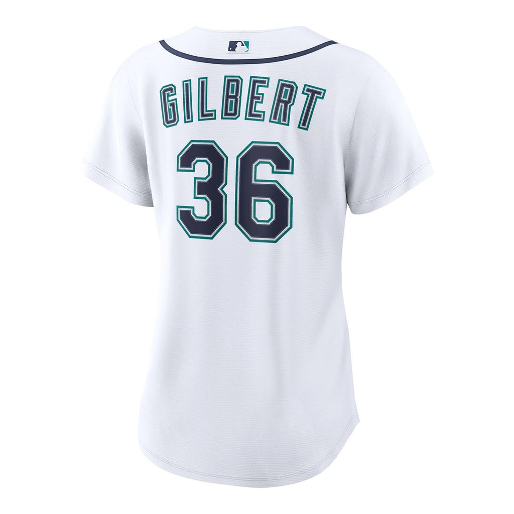 Seattle Mariners Logan Gilbert Nike Women's Home Replica Jersey - White