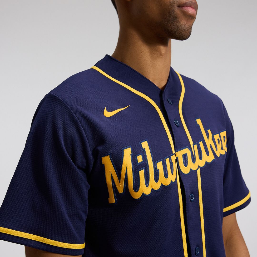 Milwaukee Brewers Nike Home Replica Team Jersey - Cream