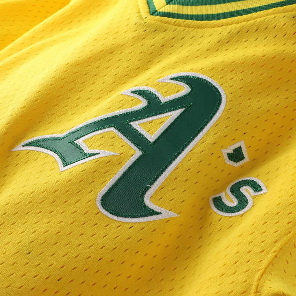 Athletics Mark McGwire Mitchell & Ness Authentic Batting Practice Jersey - Gold