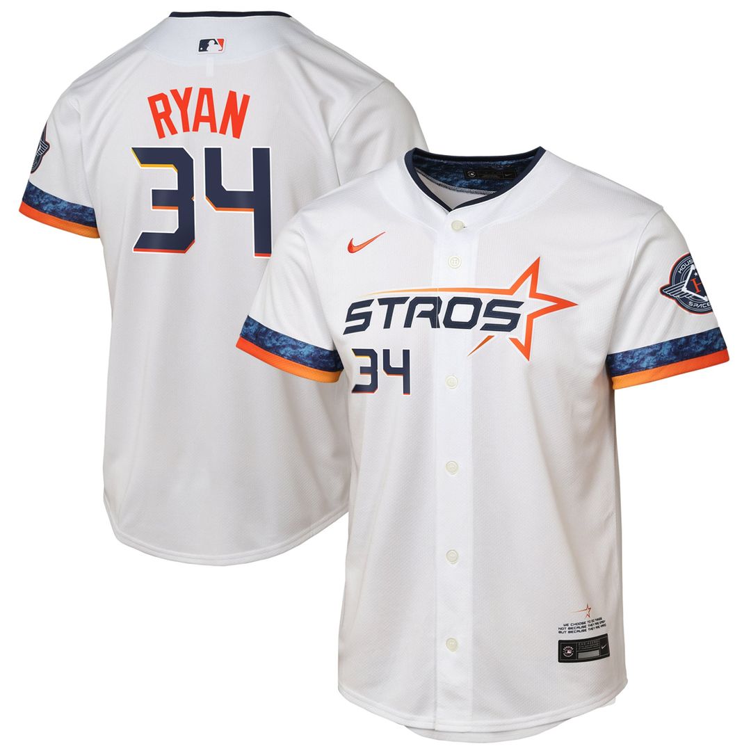 Houston Astros Nolan Ryan Nike Youth 2025 City Connect Limited Player Jersey - White