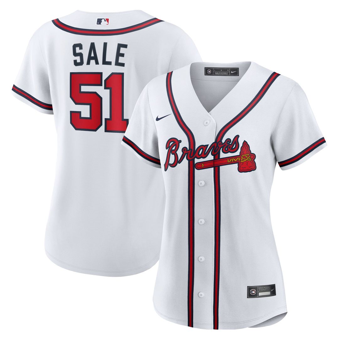 Atlanta Braves Chris Sale Nike Women's Home Replica Jersey - White