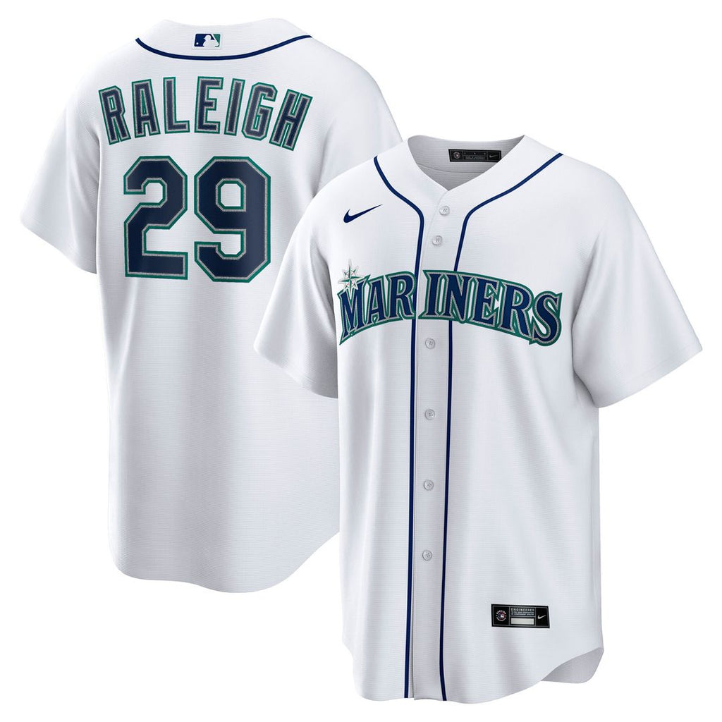 Seattle Mariners Cal Raleigh Nike Home Replica Player Jersey - White