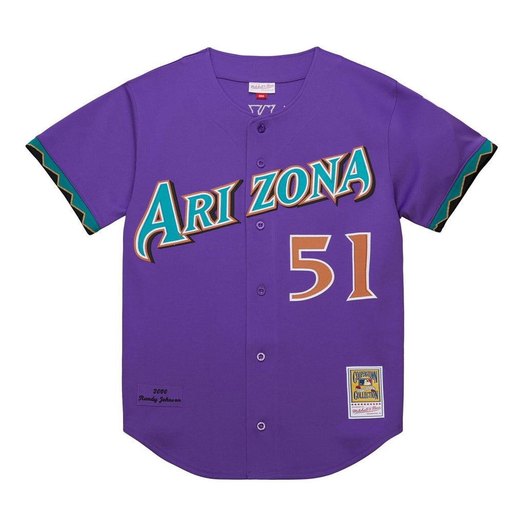 Arizona Diamondbacks Randy Johnson Mitchell & Ness 2000 Throwback Authentic Jersey - Purple