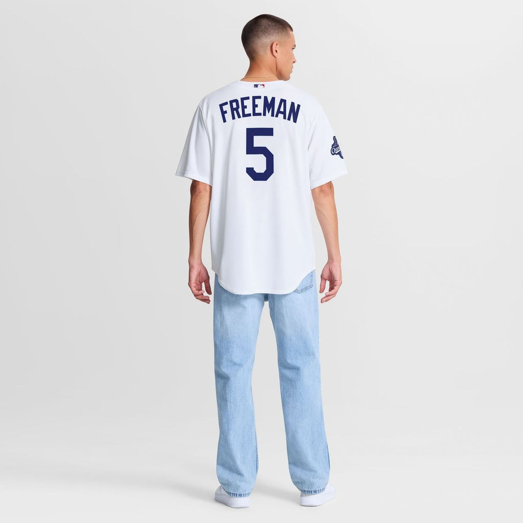 Los Angeles Dodgers Freddie Freeman Nike Home 2025 World Series Champions Replica Jersey - White