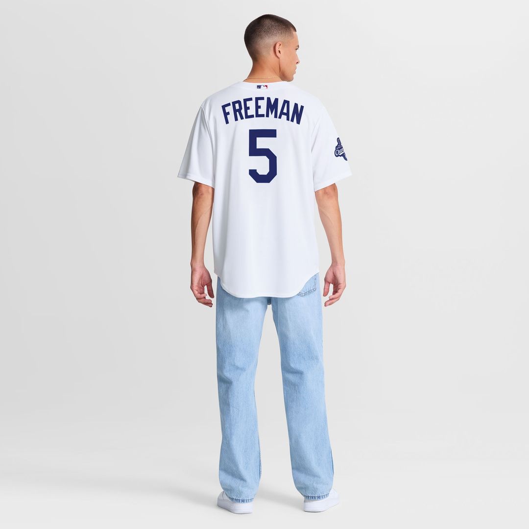 Los Angeles Dodgers Freddie Freeman Nike Home 2025 World Series Champions Replica Jersey - White