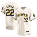Milwaukee Brewers Christian Yelich Nike Home Limited Player Jersey - Cream