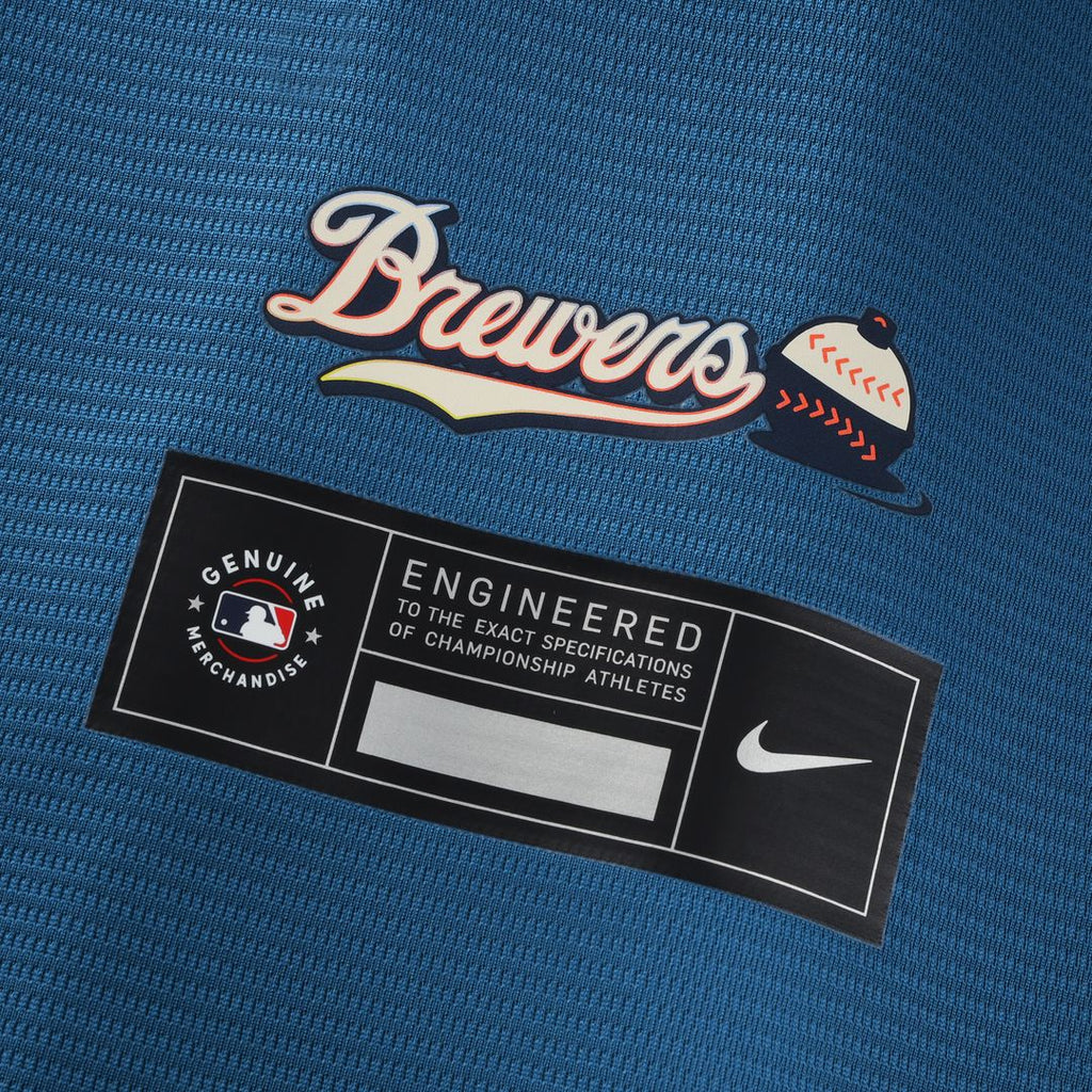 Milwaukee Brewers Jackson Chourio Nike 2026 City Connect Stadium Jersey - Mineral Blue