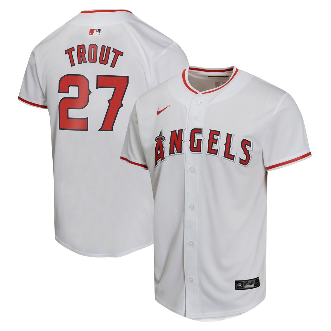 Los Angeles Angels Mike Trout Nike Youth Home Game Player Jersey - White