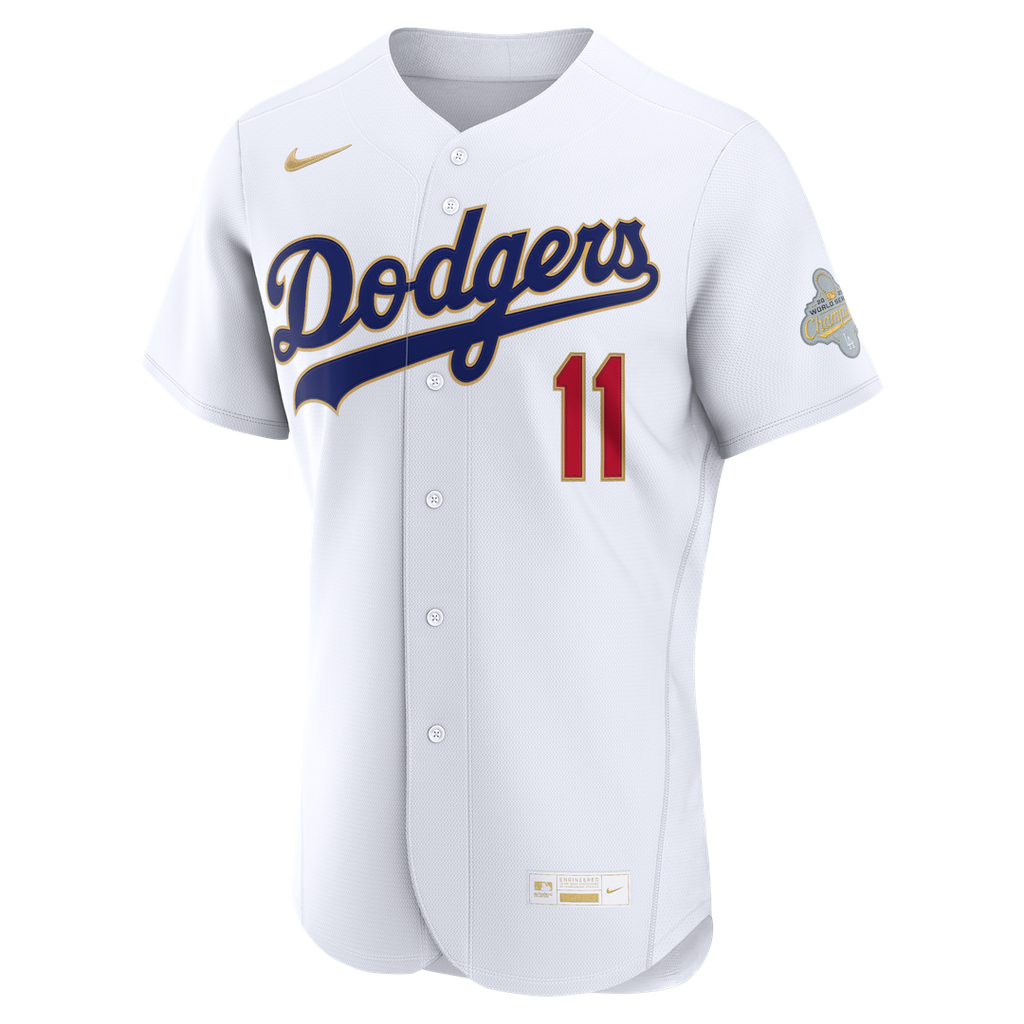 Los Angeles Dodgers Roki Sasaki Nike 2026 Gold Collection Authentic Jersey - White