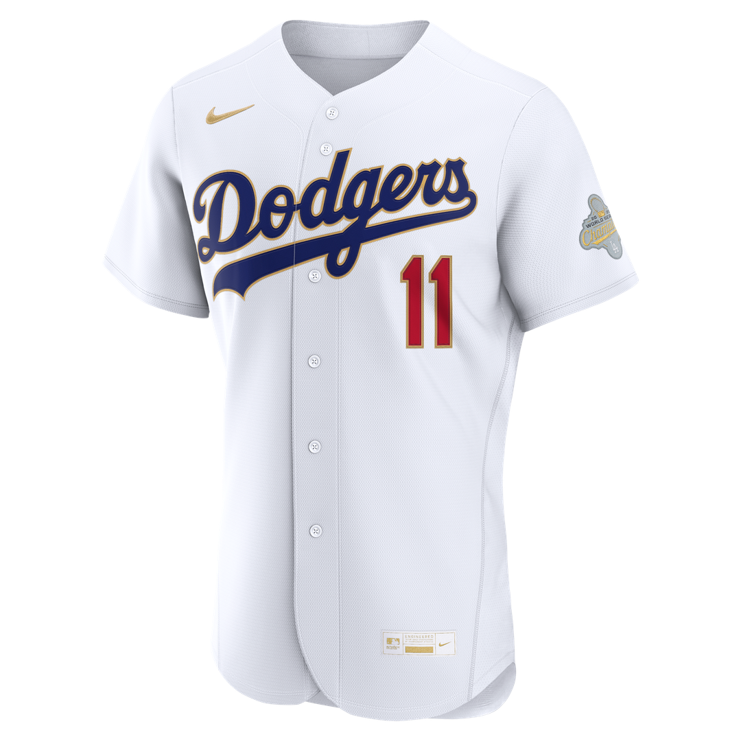 Los Angeles Dodgers Roki Sasaki Nike 2026 Gold Collection Authentic Jersey - White