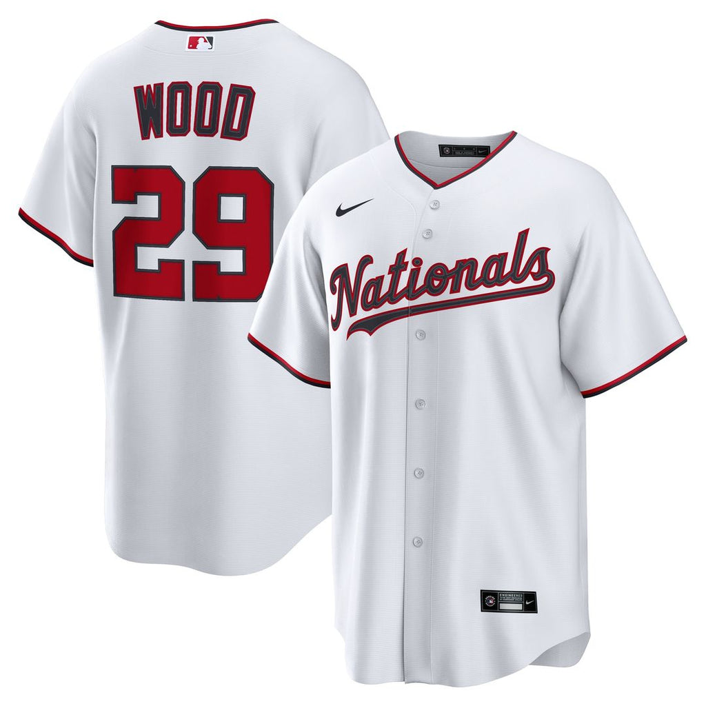 Washington Nationals James Wood Nike Home Replica Jersey - White