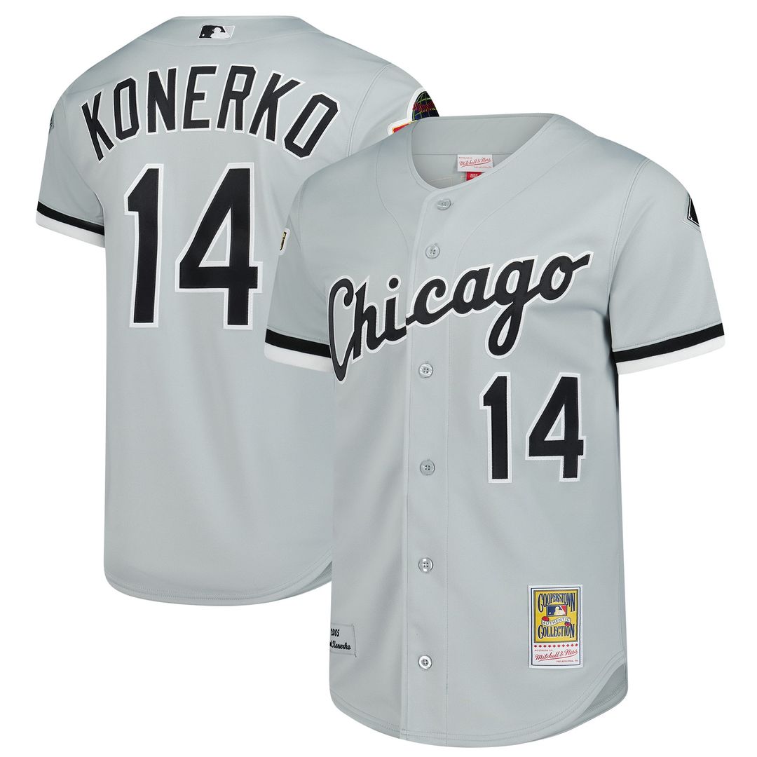 Chicago White Sox Paul Konerko Mitchell & Ness 2005 Cooperstown Authentic Jersey - Gray