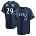 Seattle Mariners Cal Raleigh Nike Road Stadium 50th Season Patch Jersey - Navy