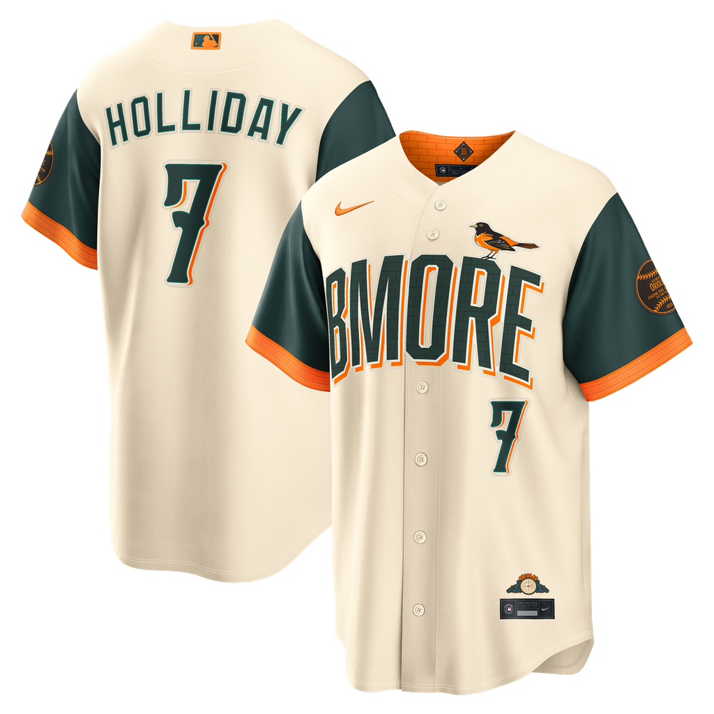 Baltimore Orioles Jackson Holliday Nike 2026 City Connect Stadium Jersey - Cream