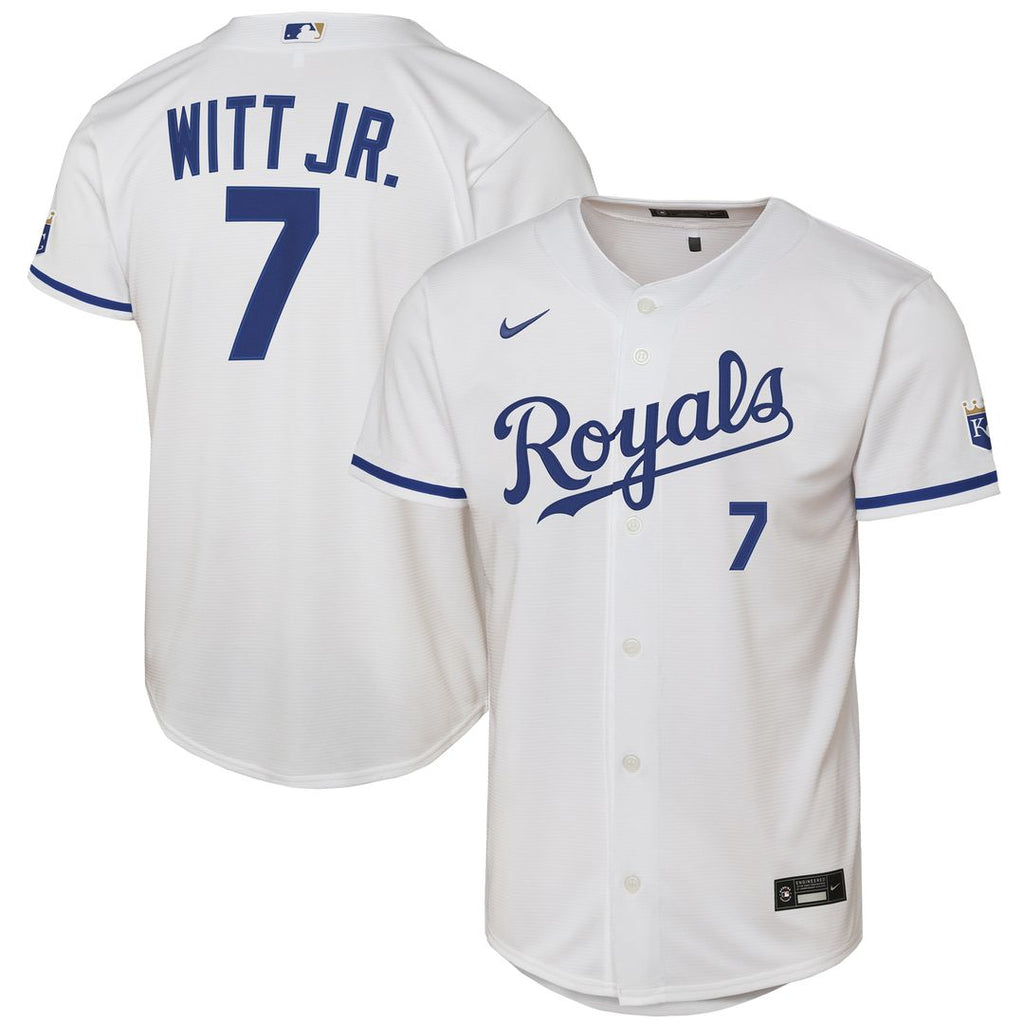 Kansas City Royals Bobby Witt Jr. Nike Youth Home Stadium Jersey - White