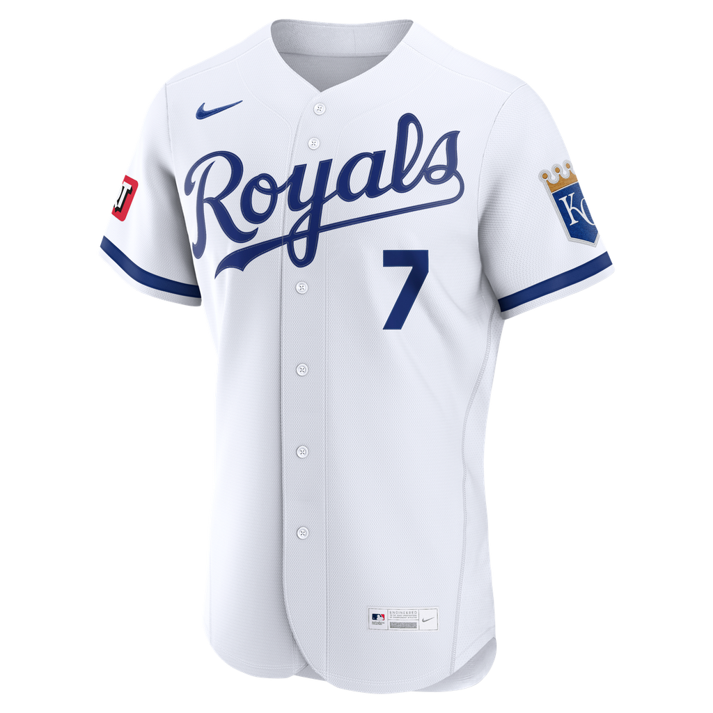 Kansas City Royals Bobby Witt Jr. Nike Home Authentic Sponsor Patch Jersey - White