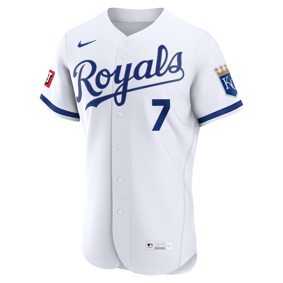 Kansas City Royals Bobby Witt Jr. Nike Home Authentic Sponsor Patch Jersey - White