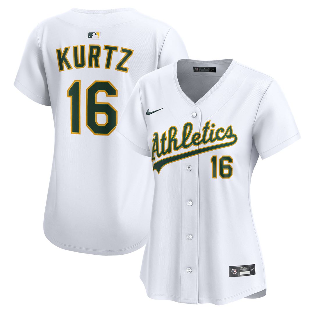 Athletics Nick Kurtz Nike Women's Home Limited Player Jersey - White